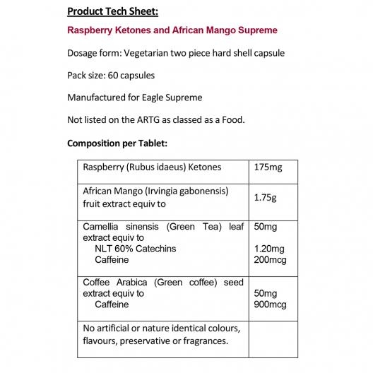 Raspberry Ketones & African Mango Supreme
